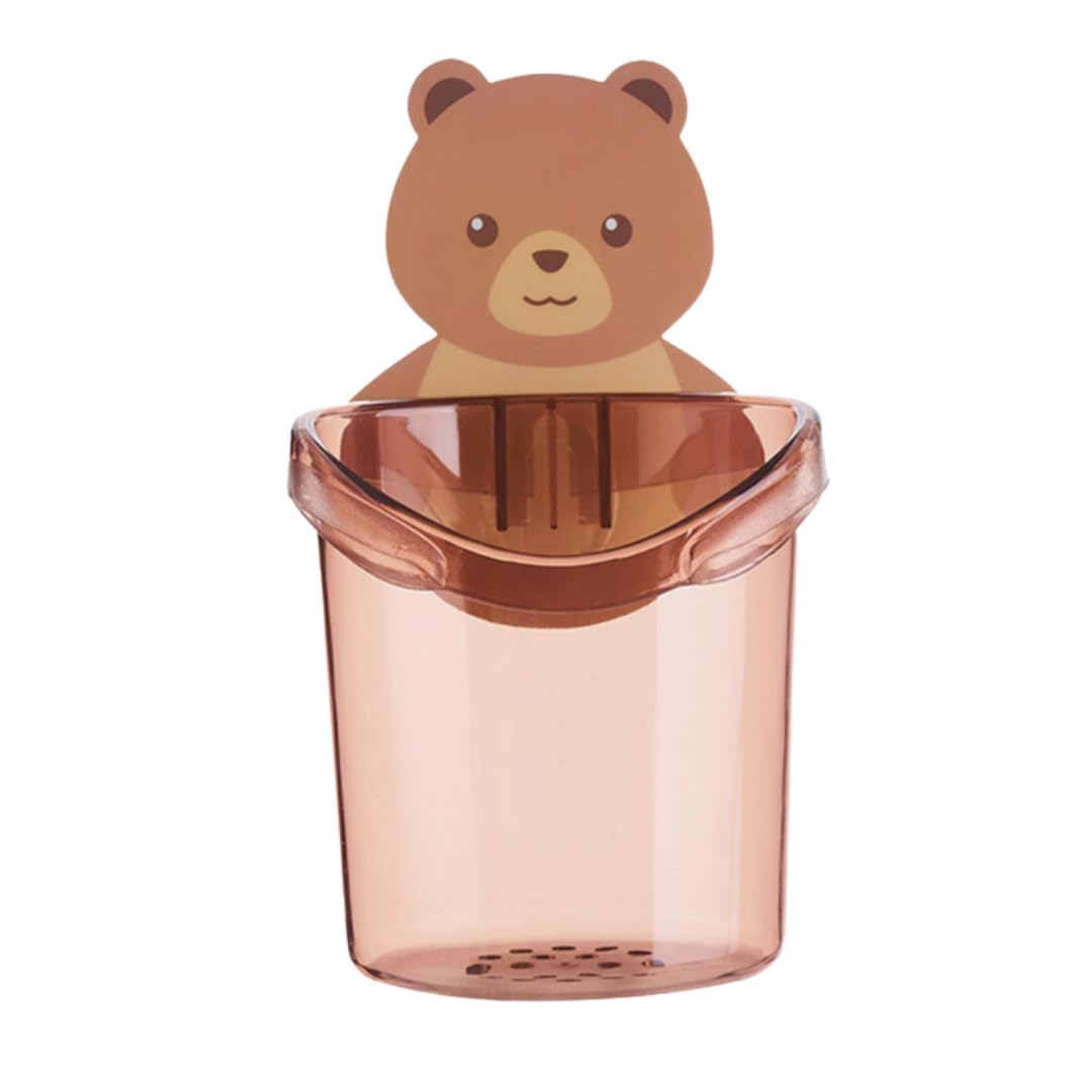 Hoppokart Teddy Bear Toothbrush Holder Cup Multipurpose Wall Mount, ABS Plastic with Strong Adhesive Sticker (Pack of 1) (B0CFFP7PVD) Amazon Price History, Amazon Price Tracker