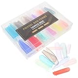 Capsules à couverture intégrale : offrent une couverture complète de l’ongle pour une apparence professionnelle et soignée, capsules de couleur unie, capsules pour manucure et extension d’ongles