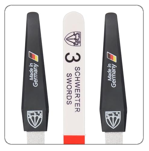 3 Swords Germany - Sapphire Metal Nail File Set 2 Pieces with 1 PIECE 3-Way Nail Buffer – Nail Care Made in SOLINGEN/Germany