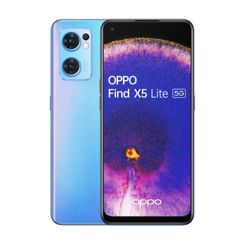 OPPO Find X5 Lite – Smartphone 5G, 8 Go RAM + 256 Go, 6.43'' AMOLED FHD+ 90Hz, 64 MP + 8 MP + 2MP, Photographie Ultra HD, 4500 mAh Charge Ultra Rapide 65W, 0 à 100%...