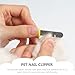 SUPVOX Cat Nail Clipper with LED Light and Anti-Spatter Function, Yellow Pet Nail Trimmer Grooming Tool for Cats and Small Dogs