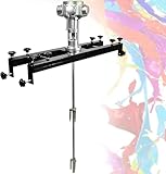 Power Mixer Pneumatic Agitator Clamp-On Drum Agitator Industrial-Grade Pneumatic Shaker Paint Stirring Tool，Pneumatic Paint Mixer, 1/2 Air Agitator with Stand, Folding Propeller, 1000L Capac