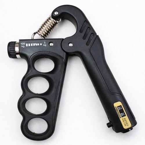 Image of 5KG To 100KG Weight Adjustable Hight Quality Hand Gripper for Men & Women |Hand Grip|Finger Exerciser|Power Gripper|Hand Exerciser Equipment|Hand Strengtheners with Counter 4 hole finger gripper (Black)