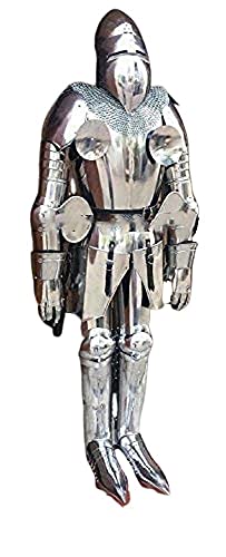 NauticalMart Medieval LARP Bascinet Full Suit of Armor Wearable Costume