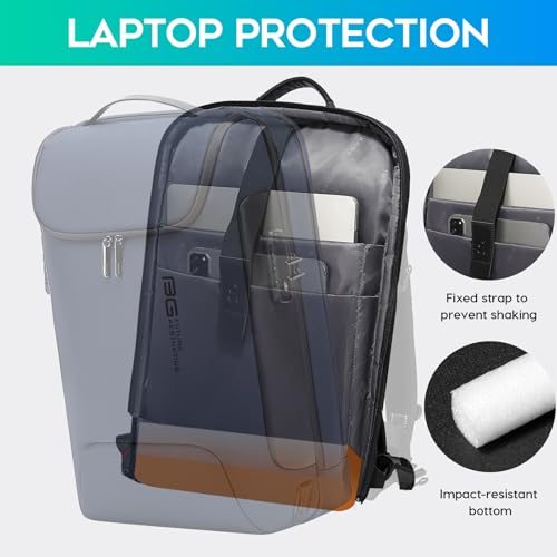 Image of BANGE Anti-Theft Backpack with USB Charging Port 17.3 Inch Business Laptop Backpack