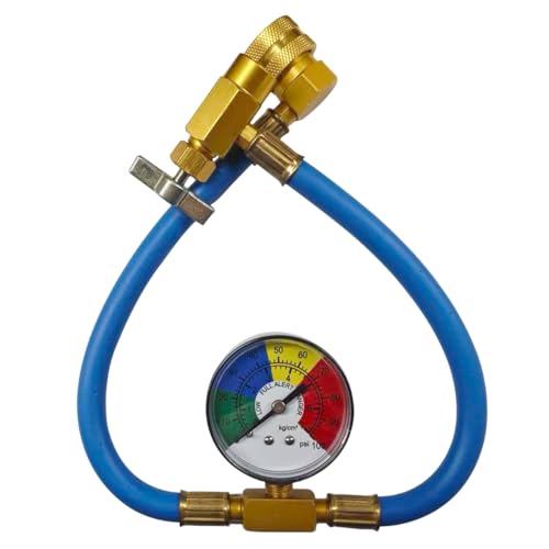 Kit de manguera para carga de refrigerante R134A con manómetro miniatura 1