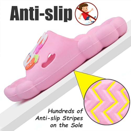 Image of Bunny Kids slides, Girls Slides Non-slip Summer Beach Pool Shoes Toddler Cartoon Slide Sandals Indoor& Outdoor Garden Slippers Shower Shoes