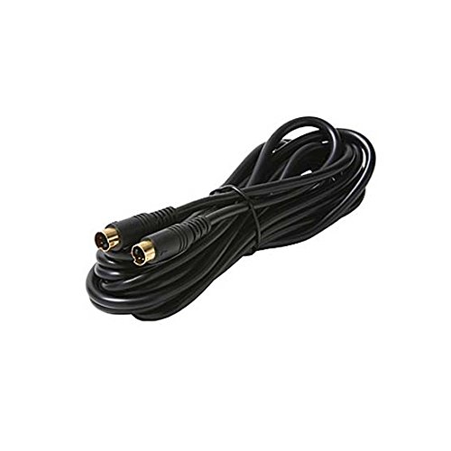 50' FT S-Video VHS Gold Plate Cable 4 Pin Mini Din Male to Male Cable with Gold Plated Din Each End Shielded Digital Video Cable TV Connection Cord Premium Output Input Hook-Up Jacks