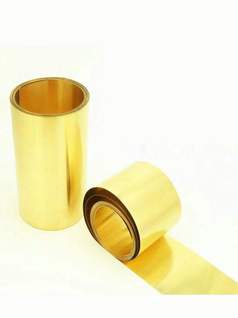 Blacha z mosiądzu, Żółty mosiężny arkusz folii w rolce o grubości 0,1-1 mm i szerokości 10-300 mm 1 metr(Width 200MM,1mm)