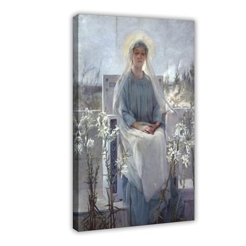 Tableau Meditation of The Holy Virgin 1889 par Sarah Paxton Ball Dodson en toile 30x45 cm