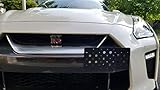Front Bumper Tow Hook License Plate Mount Bracket for Nissan GT-R GTR 2017-2023, Plate Holder Set w Unique Screw Bolts & Black Screw Caps, Quality Plate Holders, Car & Truck Accessories