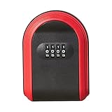 Moyeetings Key Lock Box Wall Mounted Locking Digital Keys Storage Box Key Cabinet Organizer for Outside Emergency Entry Homes Property Management Hotels, Red