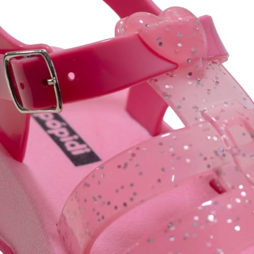 Sandalia Papete Feminina Infantil Nº 27 ao 34 Moderninha Moda Menina Confort 04.79j (Glitter Rosa, B
