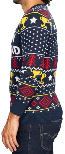 Trophy Husband and Wife Couple's Adult Unisex Funny Fully Knitted Long Sleeve Ugly Christmas Sweater2