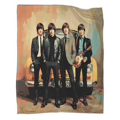 PGtaa Rock Band Couverture Épaisse Et Chaude en Flanelle – Couverture De Canapé – Couverture 3D – Motif : The Beatles – 60x80inch(150x200cm) - Les Beatles, Paul McCartney, John Lennon, RIngo Starr, George Harrison PGtaa Rock Band Couverture Épaisse Et Chaude en Flanelle - Couverture De Canapé - Couverture 3D - Motif : The Beatles - 60x80inch(150x200cm)