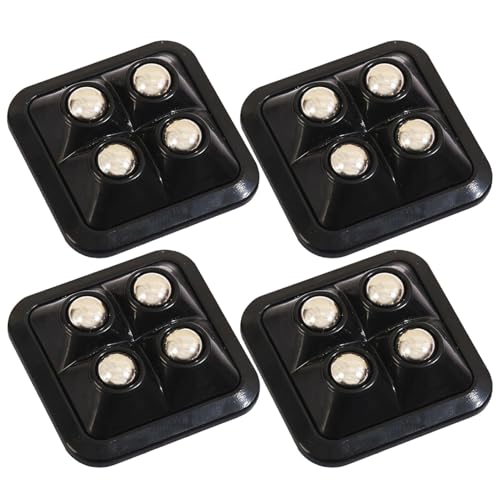 Polea pegajosa giratoria de 360 grados, ruedas para pegar ruedas ruedas giratorias, ruedas adhesivas giratorias de 360 grados, paquete de 4 cuadrados para electrodomésticos de cocina, muebles, basura