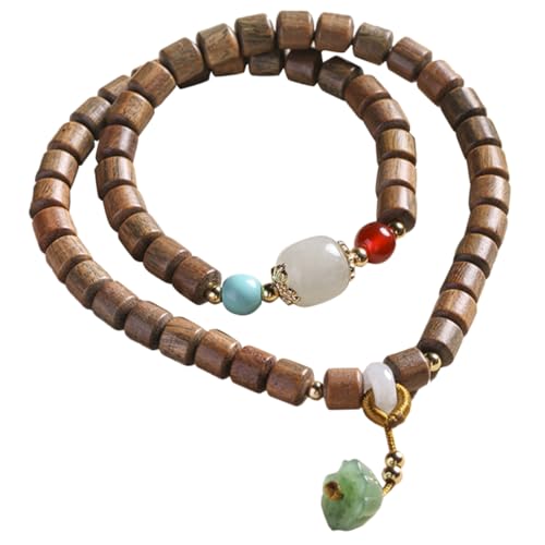 Bracelet Homme Perles Santal Vert | Anti-Stress Naturel et Style Steampunk