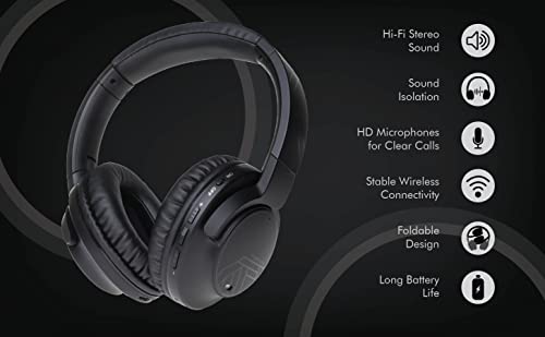 Bluetooth Headphones, Powerlocus Bluetooth Headphones Over-Ear, Passive Noise Cancelling Headphone With Microphone, 70Hrs Playtime, Foldable Wireless Headphones,Hi-Fi Deep Bass For Work,Home Office,Pc #TOP7