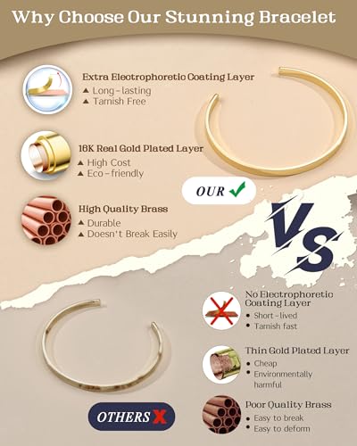 TEN MIRO Chunky Silver bracelets for Women,Dainty Silver Bangle Bracelets For Women Non Tarnish,Silver Plated Bracelet Stack Layered Bangle Cuff Bracelet,Stackable Silver bracelets for womens3