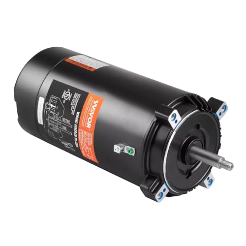1.5HP Pool Pump Motor 115/230V 13.6/6.8A 56J 3450RPM 90?F/250V Capacitor, Replacement for VEVOR OEM