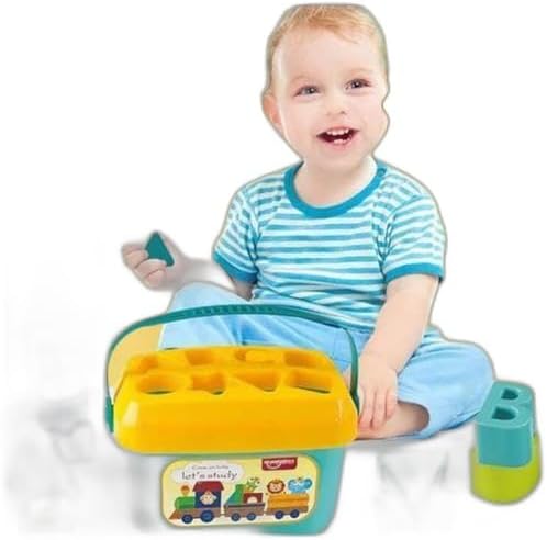 Baby's First Shape Sorting Blocks Learning- Educational Activity Toys with 16 Building Blocks - Multicolor (16 Pieces)|Design - 1171 Shape Sorting Toys PADARIYA1171