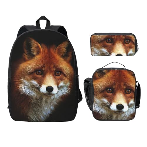 Sac à dos école EdWal FOX2 noir pour transporter les cours et le repas du midi