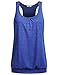 Gym Clothes for Women,Miusey Ladies Sleeveless Scoop-Neck Cotton Running Racerback Activewear Workout Tank Tops Plus Size Blue M