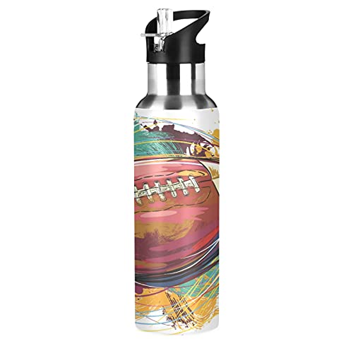 Vnurnrn Arte Sport Rugby Football Bottiglia Acqua