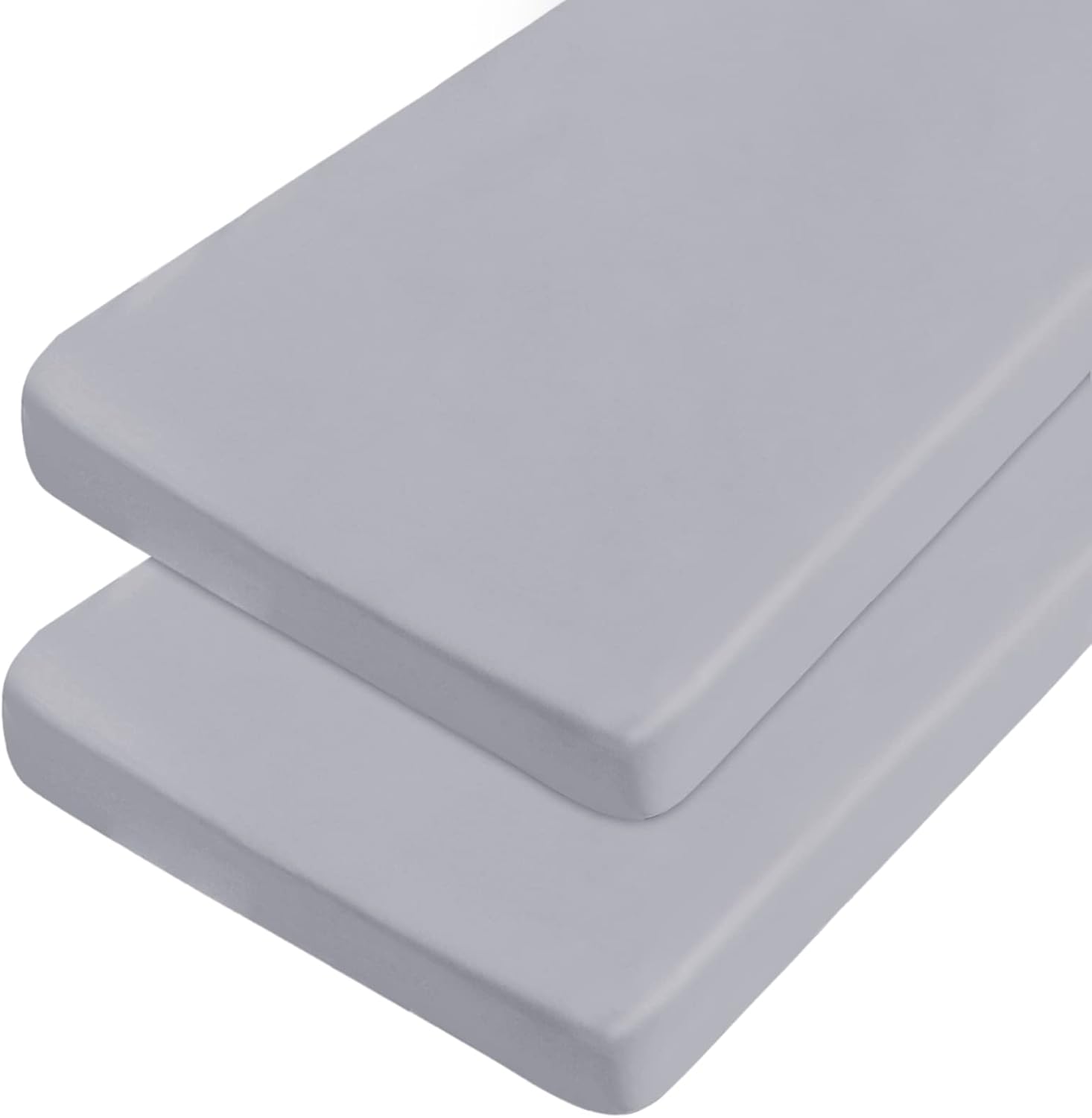 LoveHome 2 Pack Cot Sheets 31x75 Fitted Bottom Sheets - Soft Microfiber for Narrow Twin, Camp Bunk, RV, Army Cots - Gray
