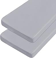 LoveHome 2 Pack Cot Sheets 31x75 Fitted Bottom Sheets - Soft Microfiber for Narrow Twin, Camp Bunk, RV, Army Cots - Gray