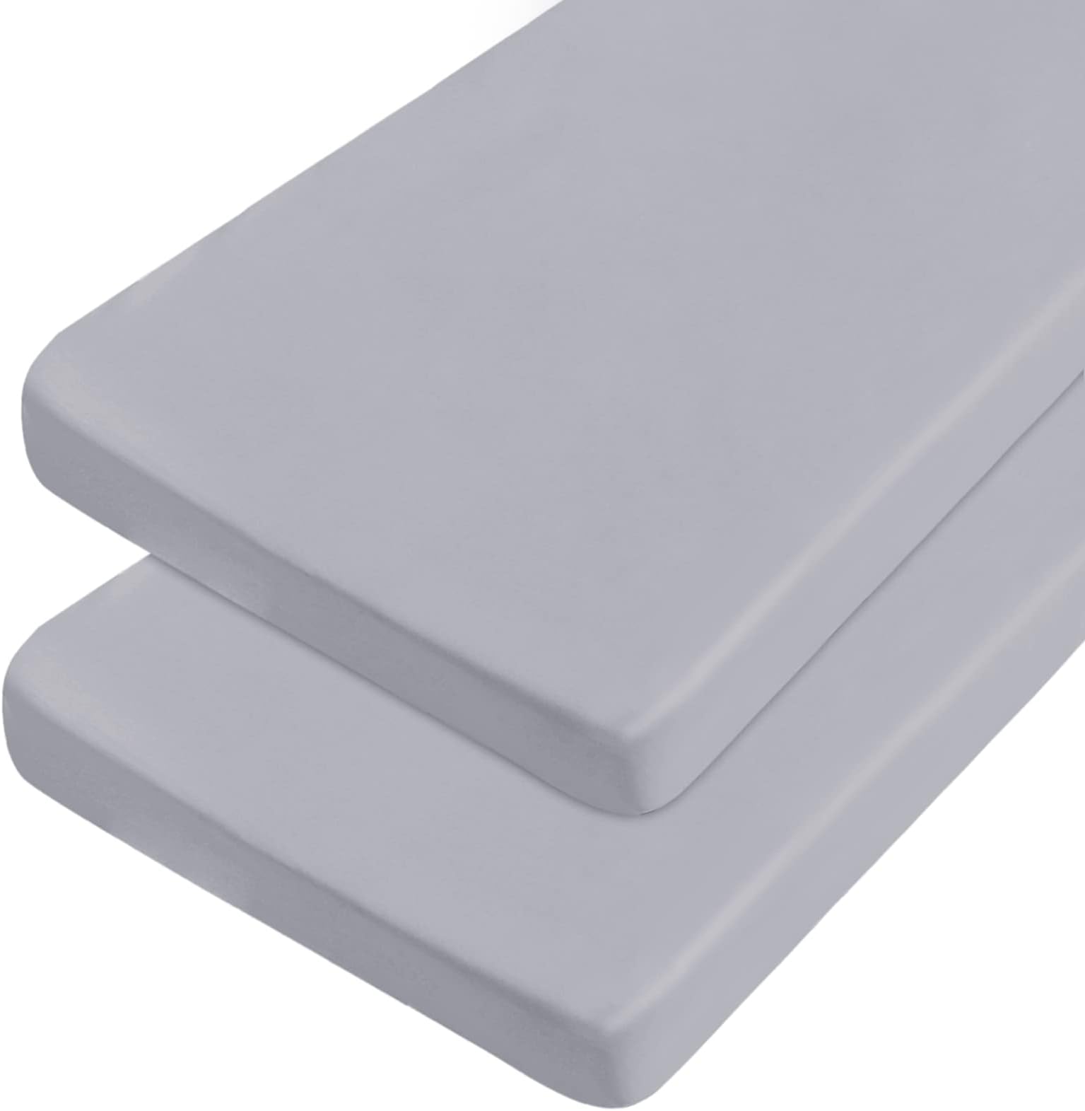 Coldwind Cot Sheet 31" x 75", 2 Pack Cot Size Mattress Sheets Fitted with Narrow Twin / Camp Bunk / Rvs Bunk / Guest Beds, Super Soft and Breathable Microfiber Cover for Toddler, Gray