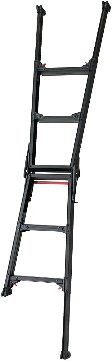 長谷川工業(Hasegawa) 脚部伸縮式はしご兼用脚立(ワンタッチバー付) 4段 RYZ-12c (1.02~1.33m) (10193) 【202 長谷川工業(Hasegawa)脚部伸縮式はしご兼用脚立(ワンタッチバー付