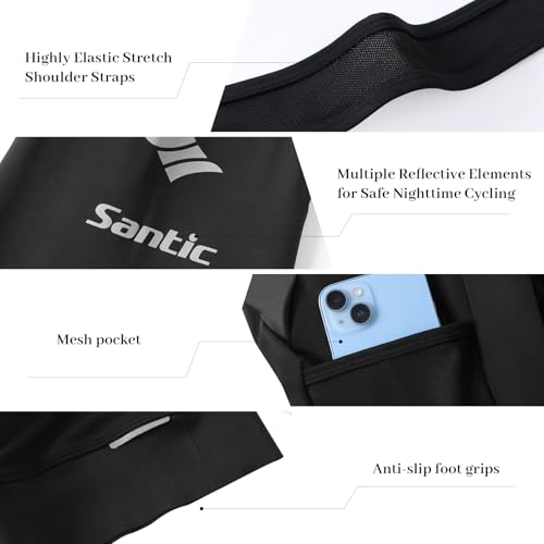 Image of Santic Cycling Bib Shorts Bib Pants Bike Shorts Men Cycle Pants Cycling Pants Men's Summer Bicycle 3D Sponge Padded