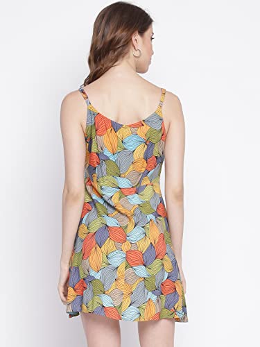 Image of IQRAAR Womens Rayon Printed Fit & Flared Dress