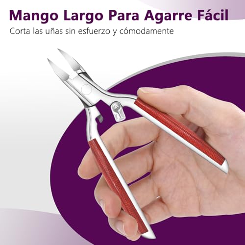 Precisión Alicates Cortaúñas de Para Uñas Gruesas o Incrustadas, Asa Extendida (01) - imagen 4