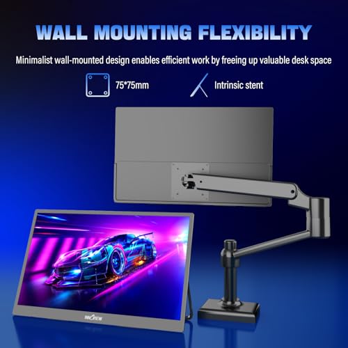Image of InnoView 2K Portable Monitor for Laptop 18.5 inch 2560x1440p QHD 120Hz 100% sRGB USB-C Standard HDMI Gaming Monitor,HDR Travel External Second Screen for Laptop, PC, Game Consoles