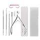 9 Stück Nagelfeilen Set, Professionelle Nagelfeile mit Nagelhautschieber Edelstahl, Nagelfeilen für Gelnägel, Nagelfeile 100/180 Buffer für Nägel, Perfekt für Zuhause und Salon