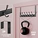 2 Packs Over The Door Towel Rack with 6 Hooks, Heavy Duty Over Door Hooks for Hanging Clothes Coat Hat Jacket, Door Hanger Home Organizer for Bathroom Closet Bedroom Kitchen Dorm Room (2, Black)