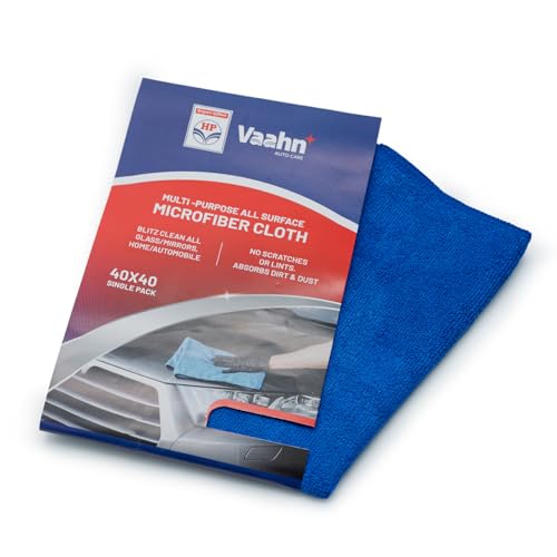 Image of HP Vaahn Microfiber Cloth | Ultra Absorbent, Lint-Free Car Cleaning & Drying Towel | High-Density, Reusable & Eco-Friendly (40x40 - Pack of 1)