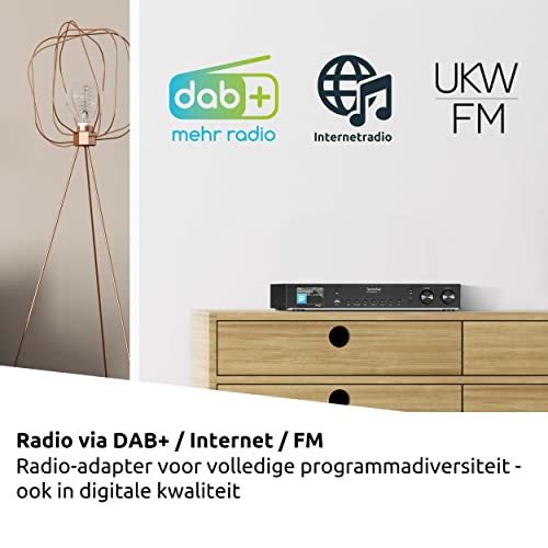 TechniSat DIGITRADIO 143 (V3) – HiFi-Tuner Internetradio (DAB+ Digital-Radio, Bluetooth-Audio-Streaming, Spotify Connect, Wurfantenne, Fernbedienung, Breite 43,5 cm) schwarz – Bild 4