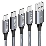 ✅[Hochwertige Materialien] Ladekabel USB C unterstützt die Haltbarkeit und keine Verwicklung. Spezielle Zugentlastung kann 10000+ Biegen übernehmen. Premium-Aluminium-Gehäuse macht das Kabel haltbarer.