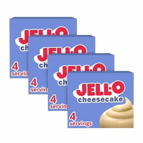 Jell-O Cheesecake Instant Pudding &amp; Pie Filling Mix (3.4 oz Box) (Pack of 4)