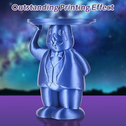 Image of ERYONE Sparkly Glitter Shining PLA Filament for 3D Printer, 1.75mm, Tolerance: ±0.03mm, 1kg(2.2LBS) /Spool, Blue