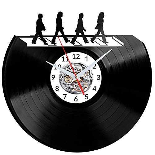 EVEVO The Beatles Horloge Murale en Vinyle avec LED RVB - Les Beatles, Paul McCartney, John Lennon, RIngo Starr, George Harrison EVEVO The Beatles Horloge Murale en Vinyle avec LED RVB – Image 3