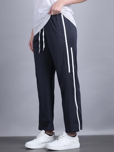 Image of Mack Jonney Striped | Relaxed Fit | Polyster Lycra Trackpant for Women-M01