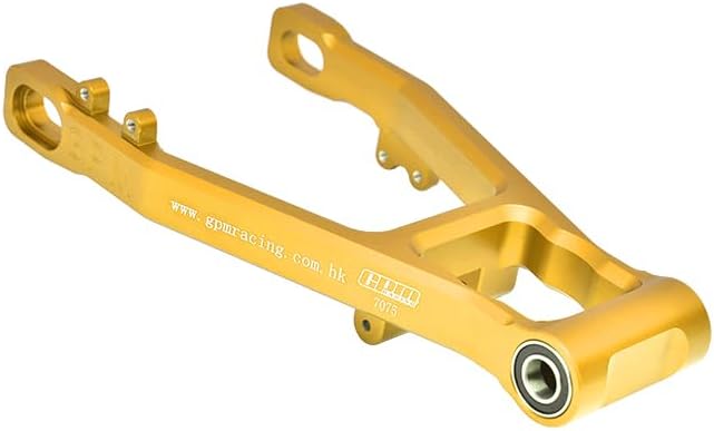 GPM Upgrades Aluminum 7075 Rear Swing Arm (Larger Inner Bearings) for 1/4 Promoto MX Motorcycle RTR FXR（LOS06000）/1/4 Promoto MX Motorcycle RTR FXR（LOS06002） RC Car (Gold)