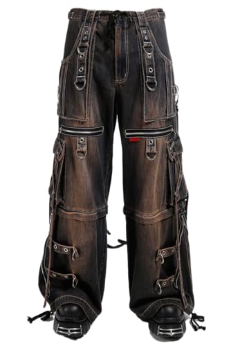 Dirty X-Strap Pants [Dirty WASH Blue Denim]