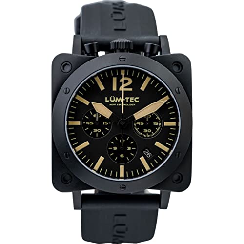 Lum-Tec Bull42 A26 Chronograph Watch | Black Rubber Strap