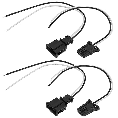 EMSea 2 juegos de cables macho y hembra de 2 pines compatibles con VW compatible con Audi, sensor de tweeter automotriz, accesorios para vehículos 3B0972702, 3B0972712