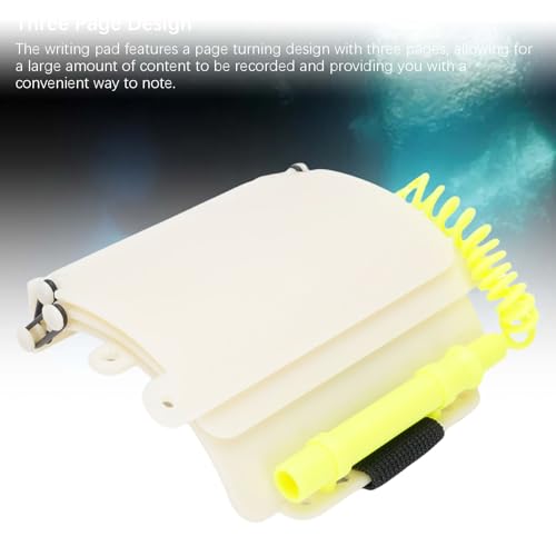 Pizarra de buceo impermeable de 3 páginas con almohadilla luminosa 3